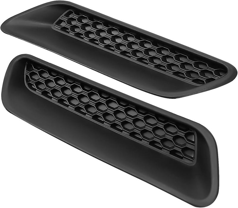 PNYZIK Upgraded Left and Right Hood Vent Covers Fit for Dodge Ram 1500 2500 3500 2010-2019 Replace 68324991AA 68324990AA, Engine Sides Hood Air Vent Outlet Cover, Black Rust Proof Colorfast Hood Bezels - Image 1